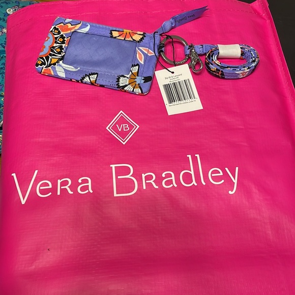 Vera Bradley zippered ID and lanyard - Picture 3 of 7